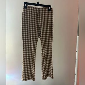 Altrd State, size small, brown checkered stretch pant, slight flare
